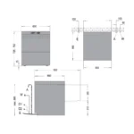 Gläserspülmaschine - Bistrospülmaschine u540 mit Ablaufpumpe - technische-zeichnung
