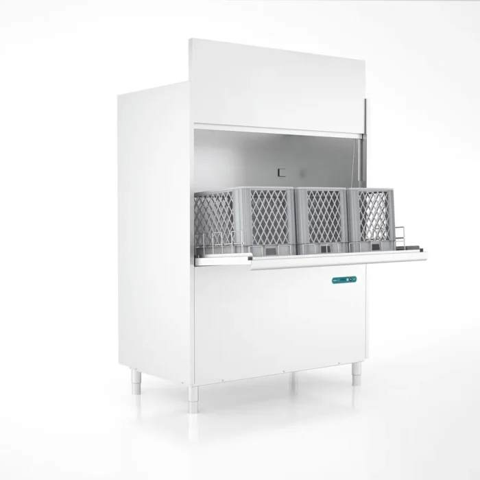 Gerätespülmaschine F 920 mit Ablaufpumpe offen mit Korb Gerätespülmaschine F 920 mit Ablaufpumpe offen mit Korb