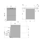 Geschirr- und Gerätespülmaschine U 630-1 / U 630-1E* Technische Zeichnung